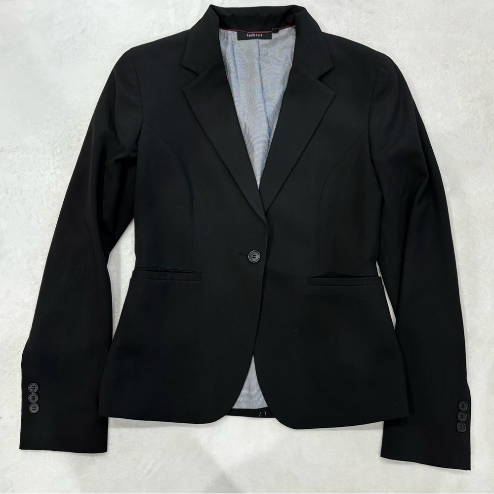 Van Heusen Black Tailored Blazer with Notched Lapels